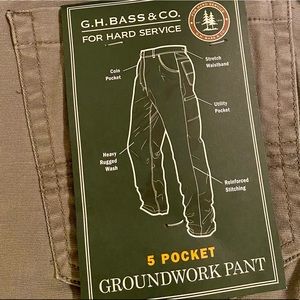 NWT Men’s Bass 32x34 Gray Work Pant